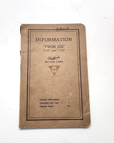 1916 packard information twin - information,